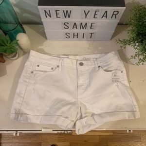 Gap Women’s Ripped White Denim Shorts size 29r